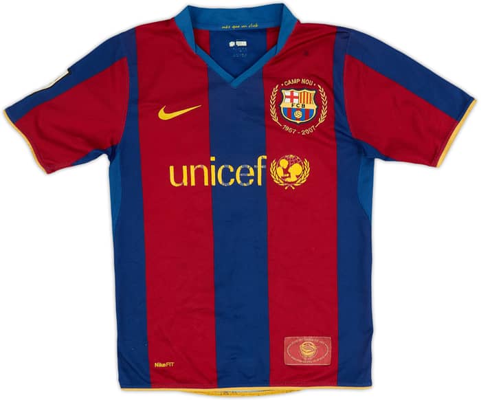 2007-08 Barcelona Home Shirt - 4/10 - (M.Boys)