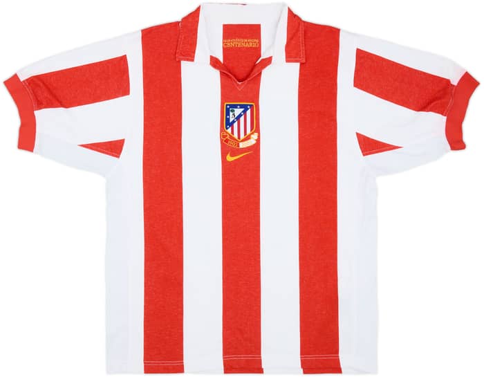 2003-04 Atletico Madrid Centenary Home Shirt - 8/10 - (L)