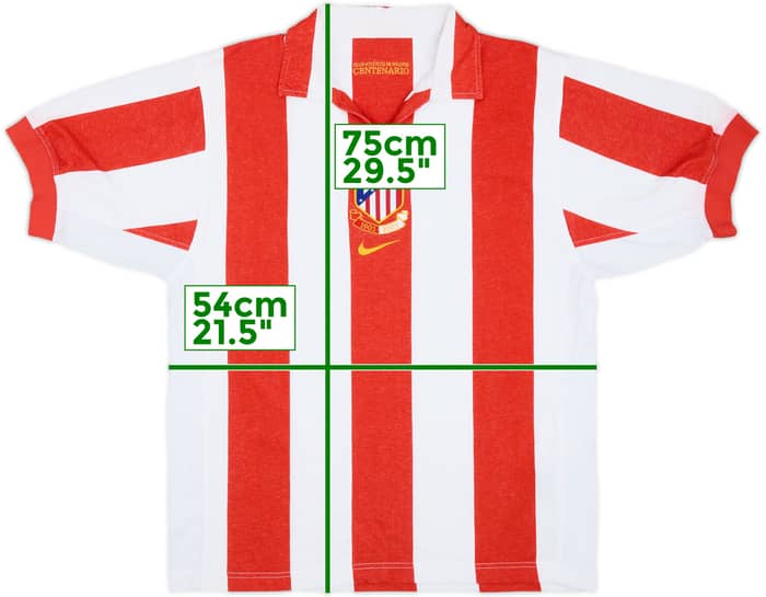 2003-04 Atletico Madrid Centenary Home Shirt - 8/10 - (L)