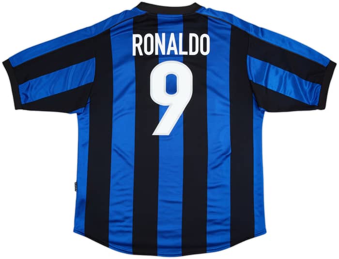1999-00 Inter Milan Camiseta Local Ronaldo #9 - 9/10 - (XL)