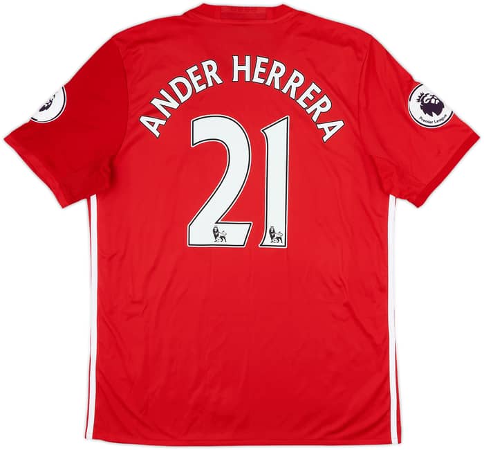 2016-17 Manchester United Home Shirt Ander Herrera #21 - 9/10 - (L)