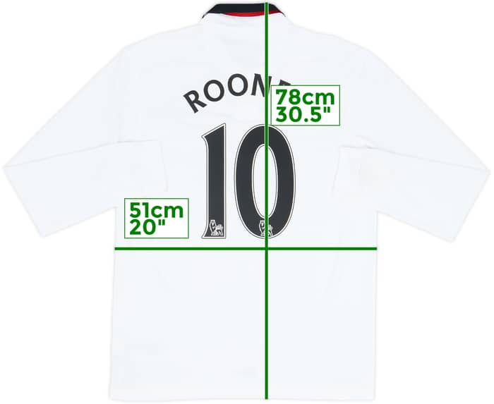 2014-15 Manchester United Away L/S Shirt Rooney #10 - 7/10 - (M)