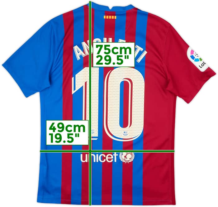 2021-22 Barcelona Home Shirt Ansu Fati #10 - 9/10 - (M)
