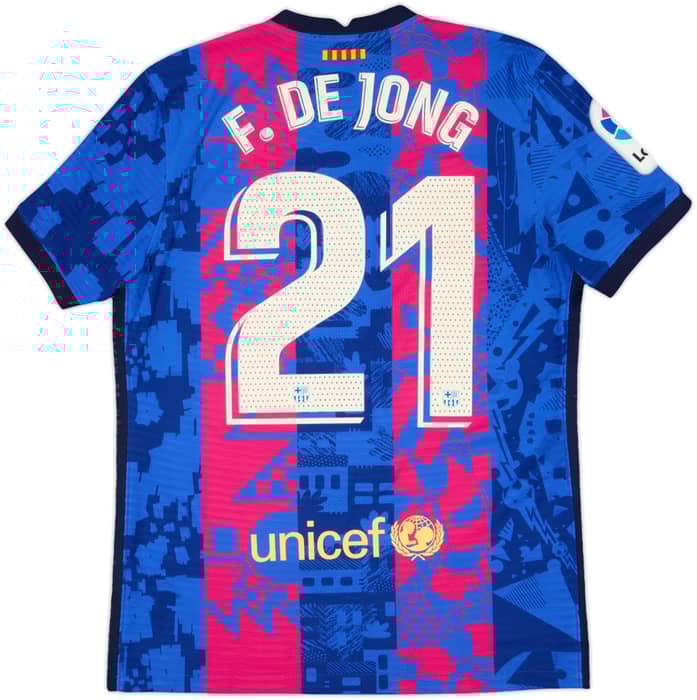 2021-22 Barcelona Authentic Third Shirt F.De Jong #21 - 6/10 - (M)