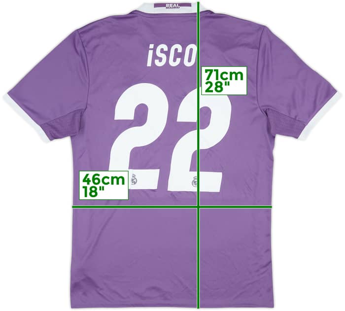 2016-17 Real Madrid Away Shirt Isco #22 (S)