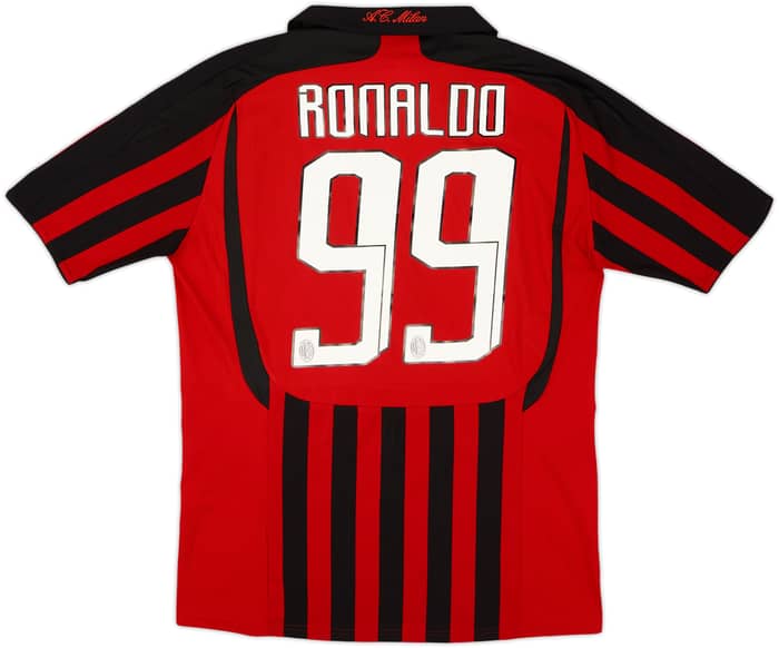 2007-08 AC Milan Home Shirt Ronaldo #99 - 9/10 - (M)