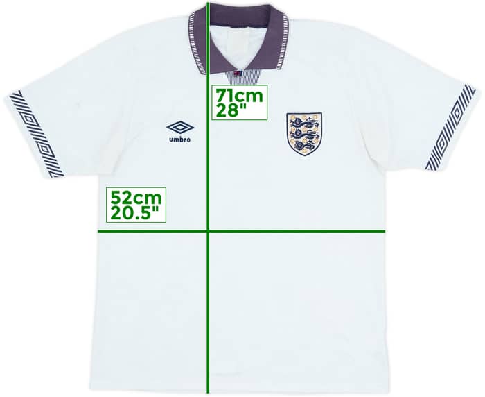 1990-92 England Home Shirt - 5/10 - (M)