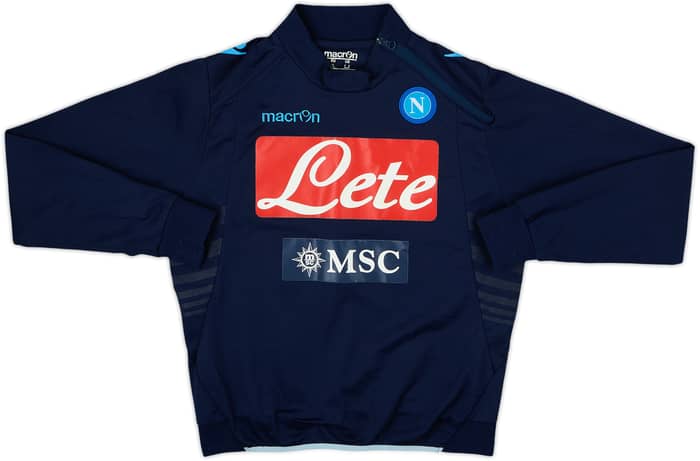 2013-14 Napoli Macron 1/4 Zip Drill Top - 8/10 - (L.Boys)