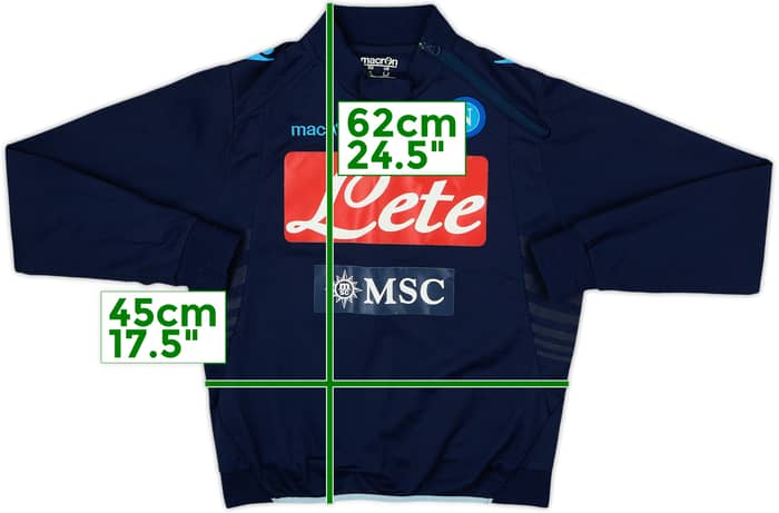 2013-14 Napoli Macron 1/4 Zip Drill Top - 8/10 - (L.Boys)