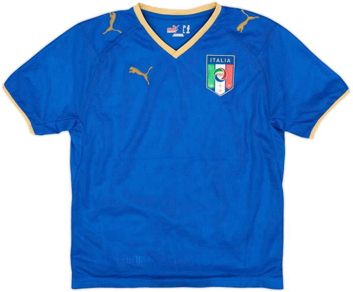 2007-08 Italy Home Shirt - 8/10 - (M.Boys)