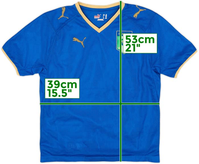 2007-08 Italy Home Shirt - 8/10 - (M.Boys)