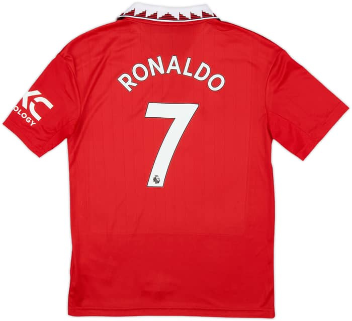 2022-23 Manchester United Home Shirt Ronaldo #7 - 8/10 - (M.Boys)