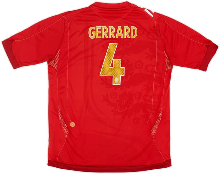 Camiseta de visitante de England 2006-08 Gerrard #4 - 7/10 - (XL.Niños)