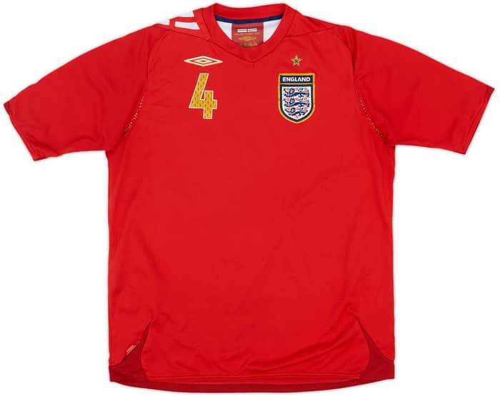 Camiseta de visitante de England 2006-08 Gerrard #4 - 7/10 - (XL.Niños)