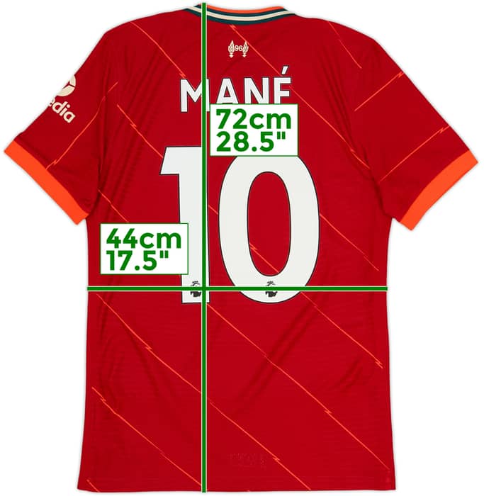 2021-22 Liverpool Authentic Home Shirt Mane #10 - 7/10 - (S)