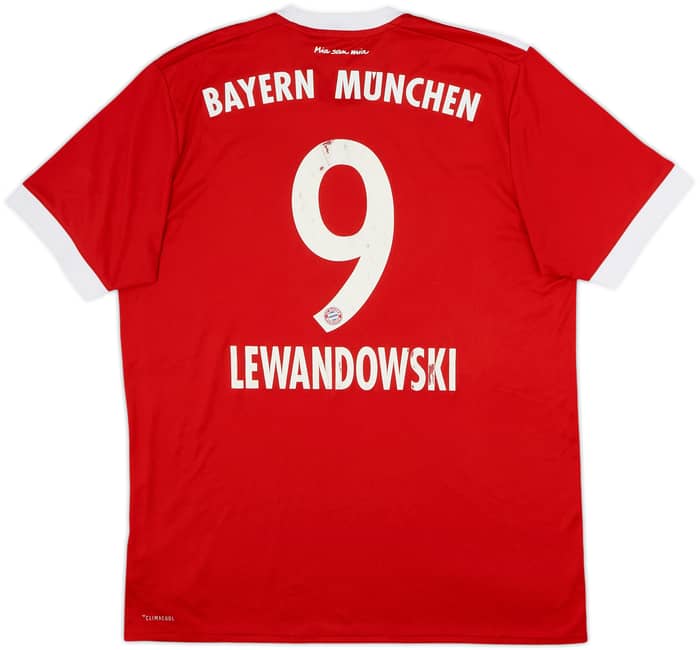 2017-18 Bayern Munich Home Shirt Lewandowski #9 - 5/10 - (L)