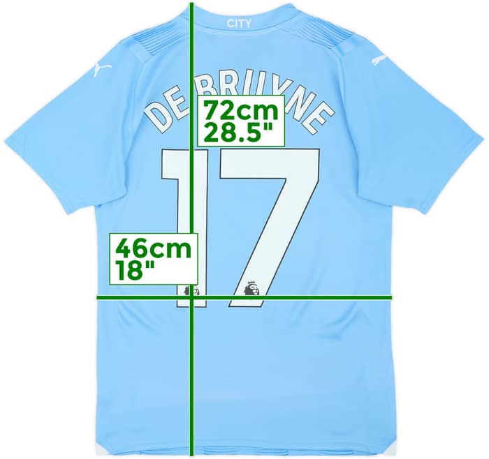 2023-24 Manchester City Home Shirt De Bruyne #17 - 8/10 - (S)