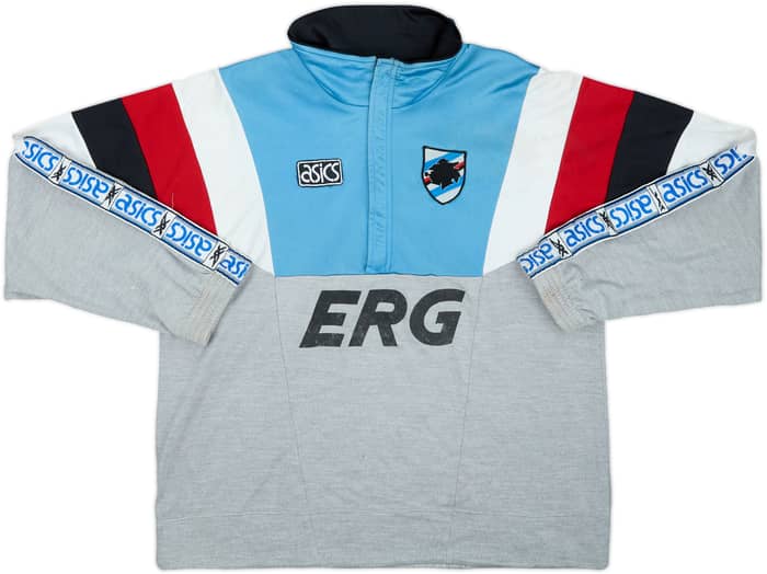 1993-94 Sampdoria Asics 1/4 Zip Track Jacket - 5/10 - (L)