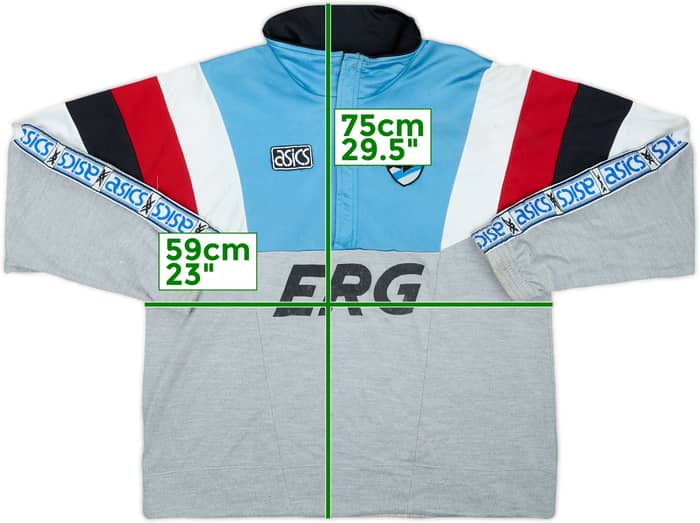 1993-94 Sampdoria Asics 1/4 Zip Track Jacket - 5/10 - (L)