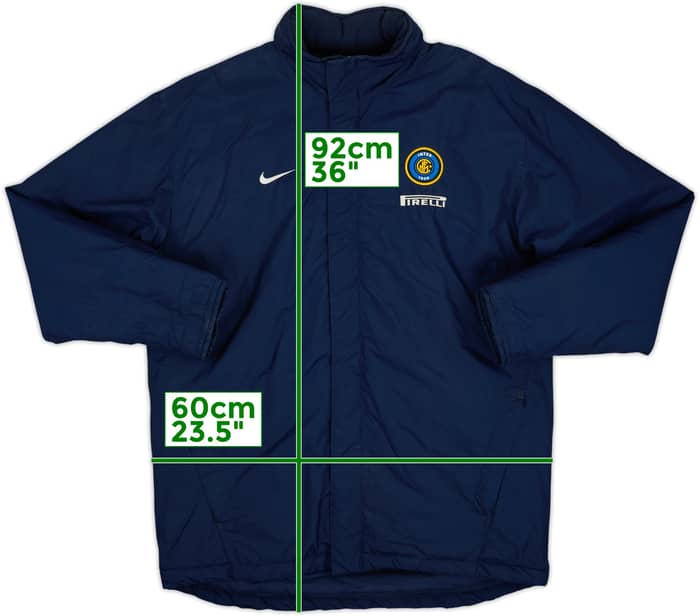 2003-04 Inter Milan Nike Hooded Padded Bench Coat - 8/10 - (M)
