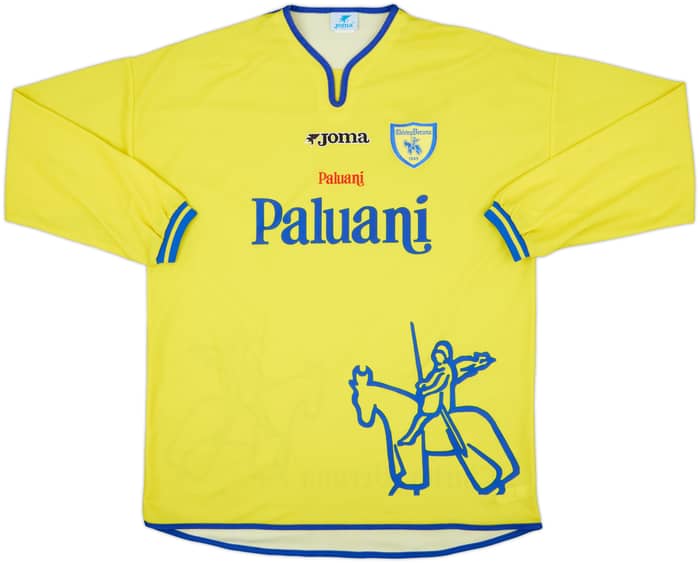 Camiseta L/S de local del Chievo Verona 2001-02 - 7/10 - (L)