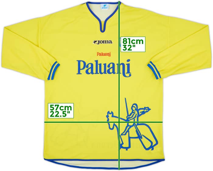 Camiseta L/S de local del Chievo Verona 2001-02 - 7/10 - (L)