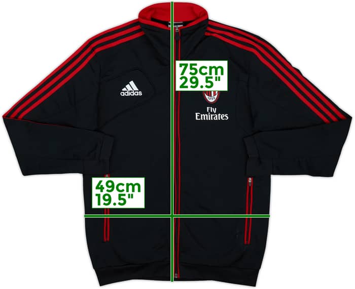 2012-13 AC Milan adidas Track Jacket - 8/10 - (S)