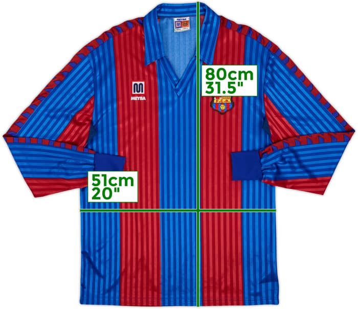 Camiseta de local de manga larga del Barcelona 1984-89 - 9/10 - (L)