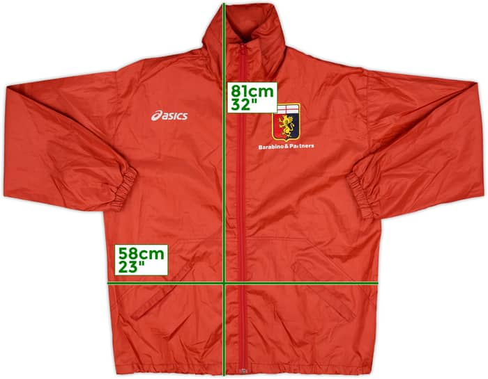 2008-09 Genoa Asics Hooded Rain Jacket - 6/10 - (S)