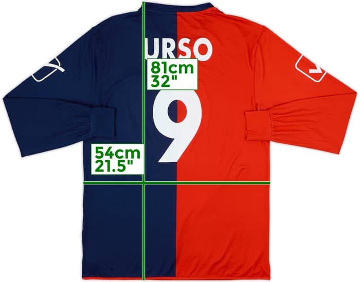 2013-14 Gubbio Home L/S Shirt Urso #9 - 9/10 - (XL)