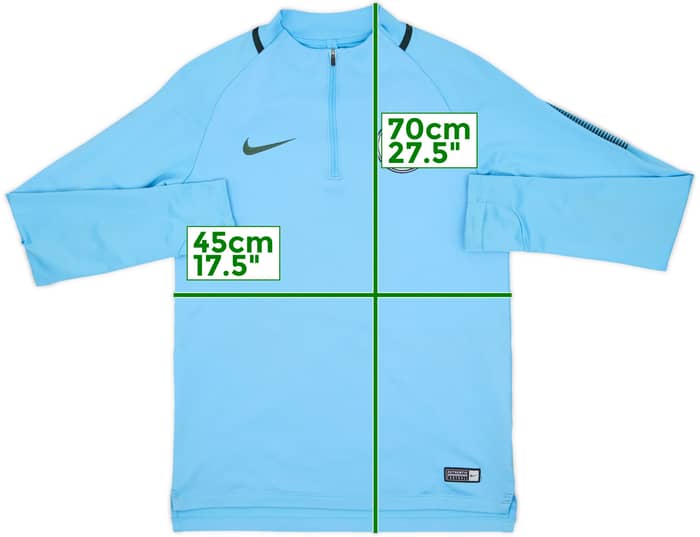 2018-19 Manchester City Nike 1/4 Zip Drill Top - 8/10 - (S)