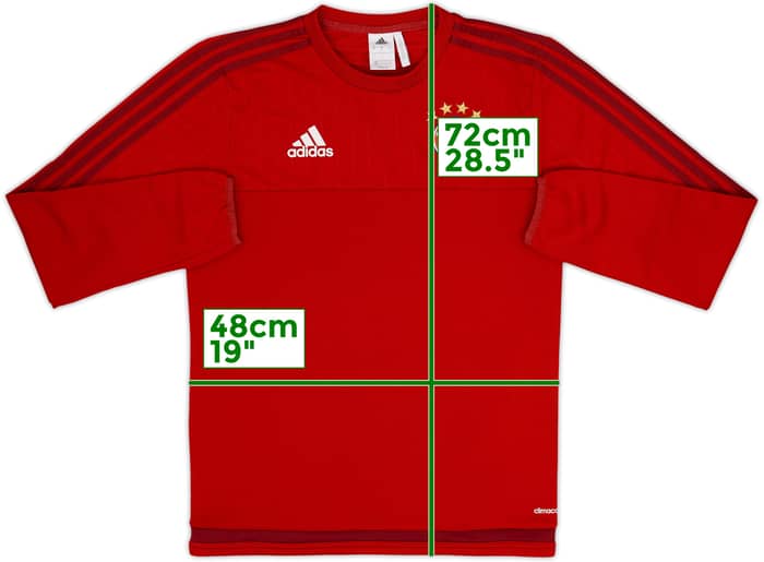 2015-16 Bayern Munich adidas Sweat Top - 8/10 - (S)