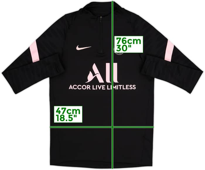 2021-22 Paris Saint-Germain Nike 1/4 Zip Drill Top - 6/10 - (M)