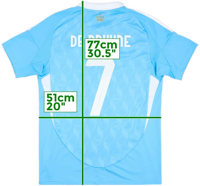 2024-25 Belgium Away Shirt De Bruyne #7 - 8/10 - (L)