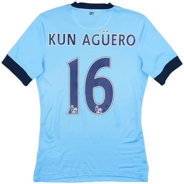 2014-15 Manchester City Authentic Home Shirt Kun Aguero #16 - 5/10 - (S)