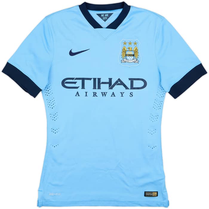 2014-15 Manchester City Authentic Home Shirt Kun Aguero #16 - 5/10 - (S)