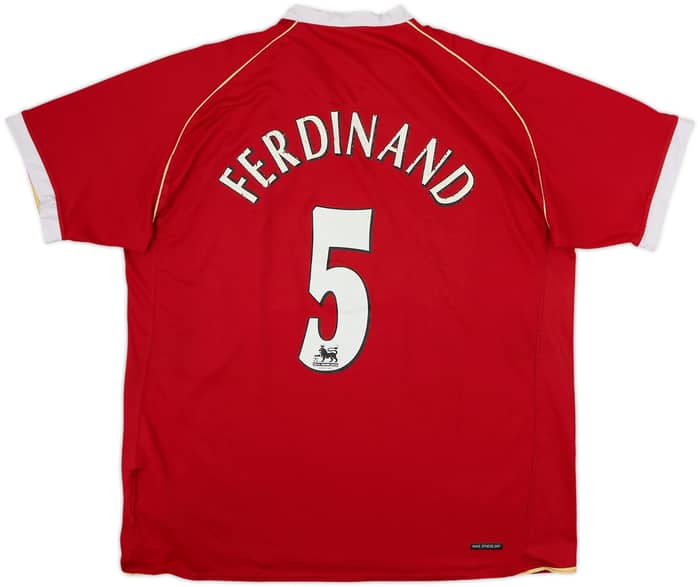 2006-07 Manchester United Home Shirt Ferdinand #5 - 5/10 - (XL)