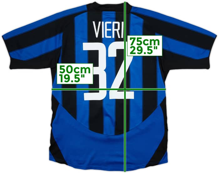 2003-04 Inter Milan Home Shirt Vieri #32 - 8/10 - (M)