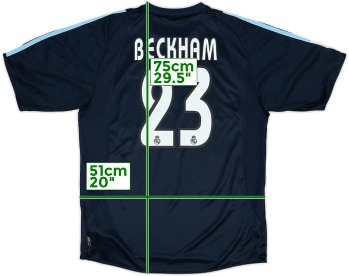 2003-04 Real Madrid Away Shirt Beckham #23 - 8/10 - (M)