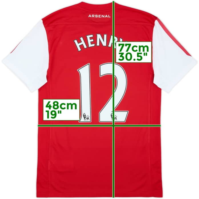 2011-12 Arsenal Home Shirt Henry #12 - 9/10 - (S)