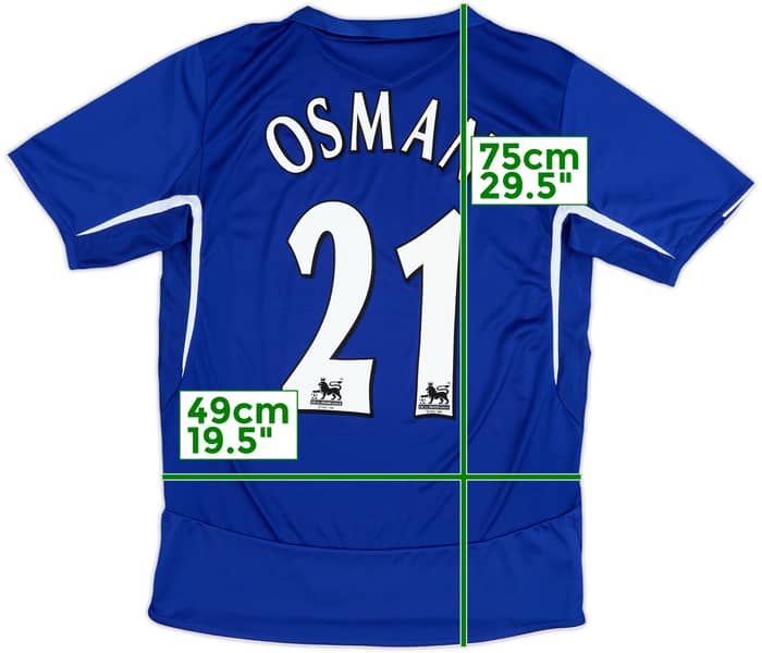 2005-06 Everton Camiseta Local Osman #21 - 9/10 - (M)