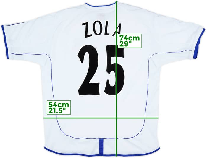 2001-03 Chelsea Away Shirt Zola #25 - 9/10 - (L)
