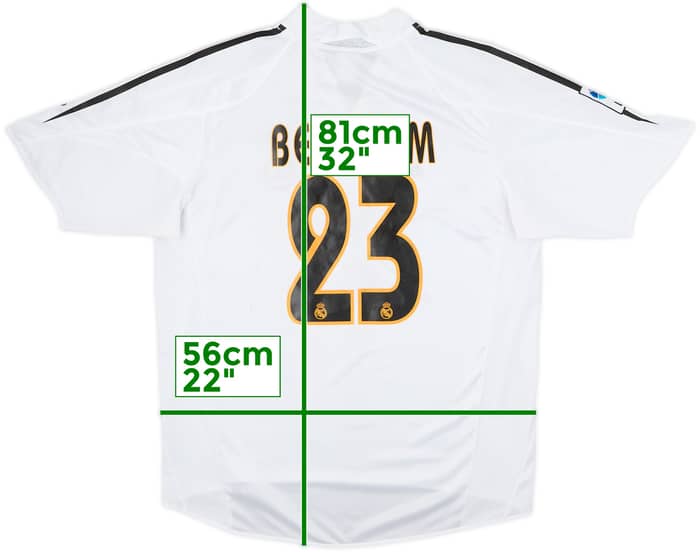 2004-05 Real Madrid Home Shirt Beckham #23 - 5/10 - (L)