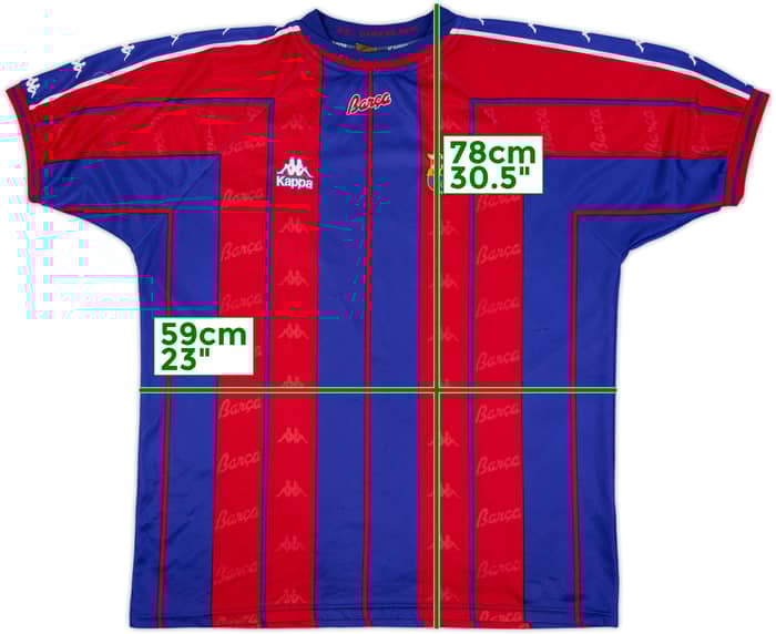 1997-98 Barcelona Home Shirt - 8/10 - (XXL)