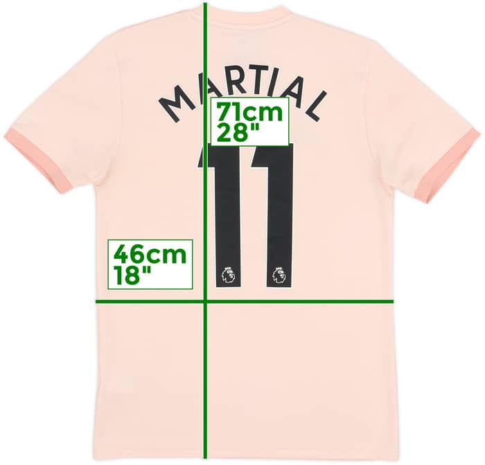 2018-19 Manchester United Away Shirt Martial #11 - 8/10 - (S)