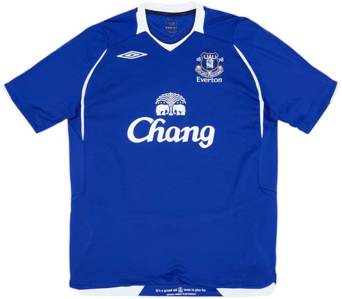2008-09 Everton Home Shirt Baines #3 - 8/10 - (L)