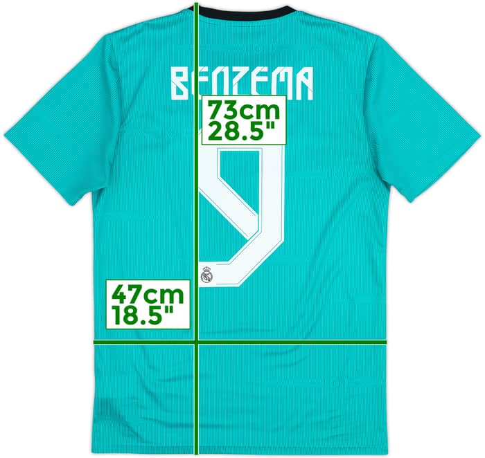 2021-22 Real Madrid Third Shirt Benzema #9 - 8/10 - (S)