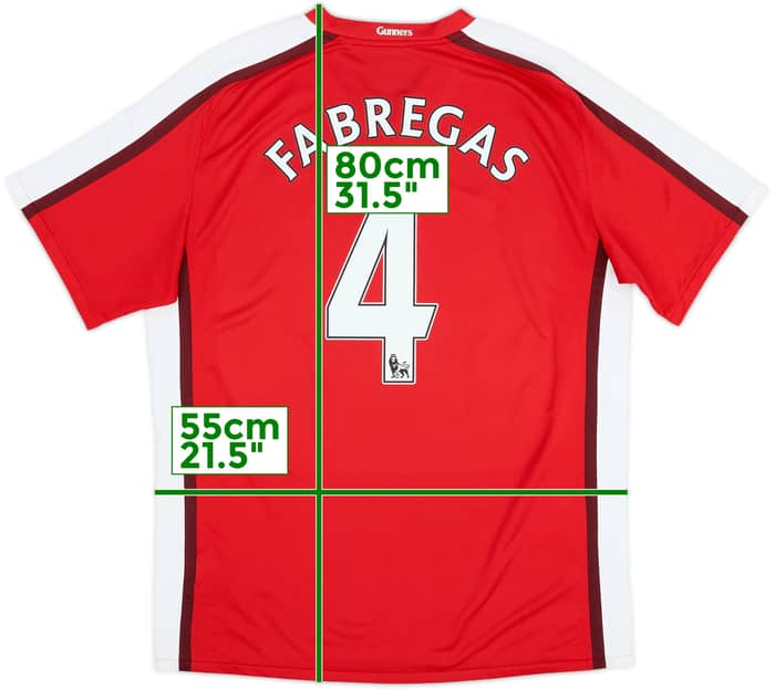 2008-10 Arsenal Home Shirt Fabregas #4 - 8/10 - (L)