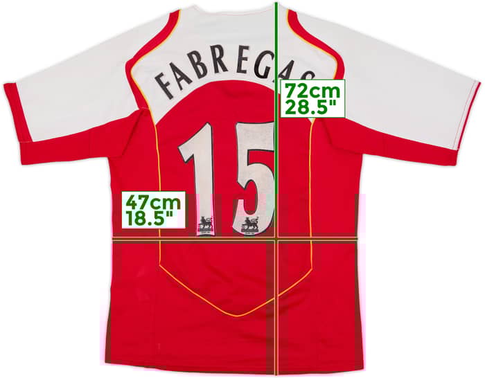 2004-05 Arsenal Home Shirt Fabregas #15 - 6/10 - (M)