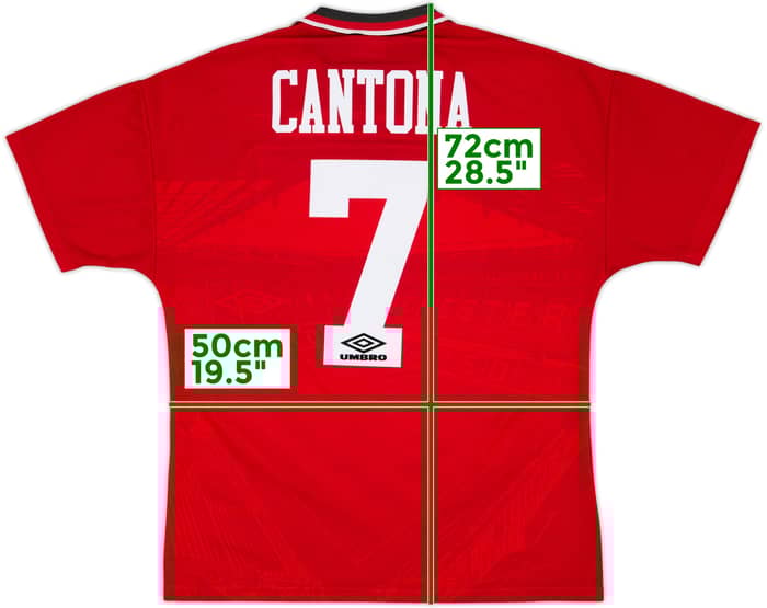 1994-96 Manchester United Home Shirt Cantona #7 - 8/10 - (M)
